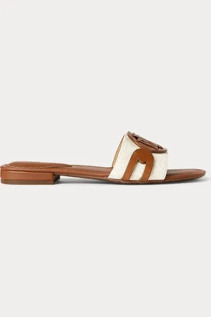Ralph Lauren Ciabatte Alegra in tela e pelle
