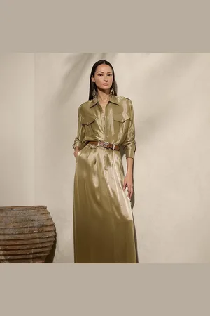 Ralph Lauren Maxigonna Demetrius in raso metallizzato