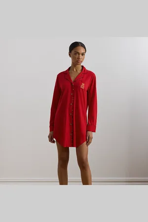 Ralph Lauren Camicia da notte con finitura scozzese