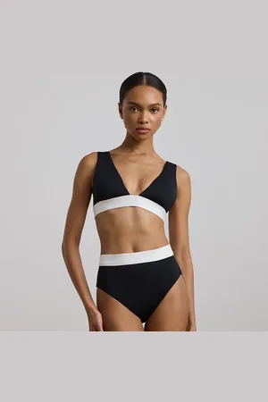 Ralph Lauren Slip da bikini bicolore a vita alta