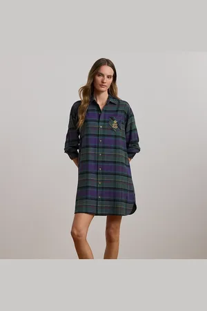 Ralph Lauren Camicia da notte in twill spina di pesce