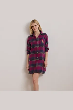 Ralph Lauren Camicia da notte in twill spina di pesce