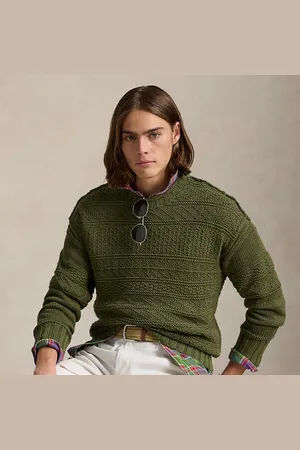 Ralph Lauren Maglia in cotone e lino effetto texture