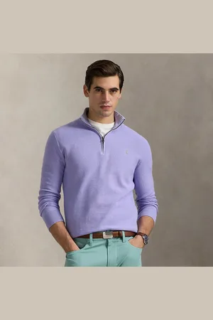 Ralph Lauren Maglia in piqué di cotone con cerniera