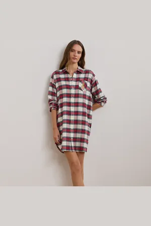 Ralph Lauren Camicia da notte in twill spina di pesce