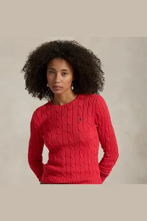 Ralph Lauren Maglia a girocollo in cotone a trecce