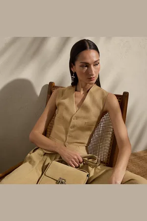 Ralph Lauren Gilet Jaiden in twill di seta e lino