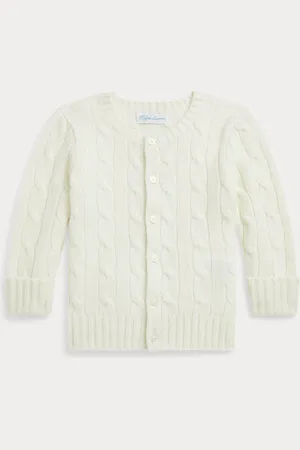 Ralph Lauren Cardigan in cashmere a trecce