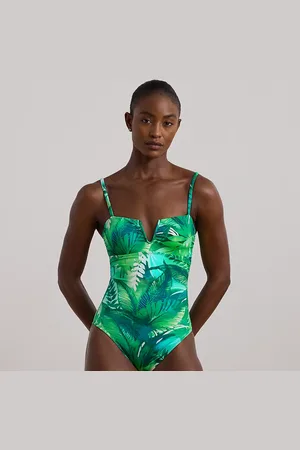 Ralph Lauren Costume intero con foglie di palma