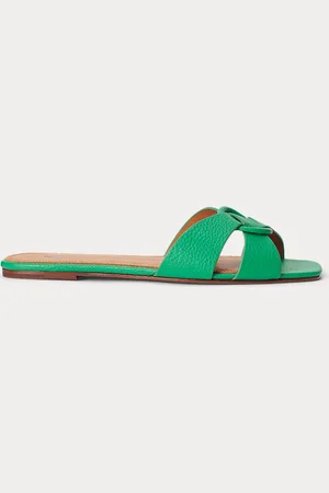 Ralph Lauren Sandali in pelle martellata con anello