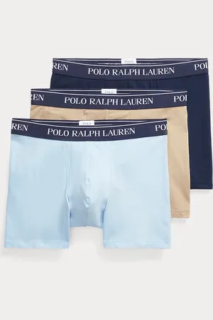 Ralph Lauren Tre paia di boxer in cotone stretch