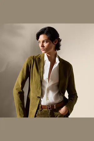 Ralph Lauren Giacca Jessamine in agnello scamosciato