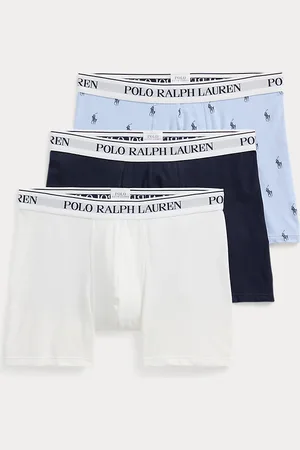 Ralph Lauren Tre paia di boxer in cotone stretch