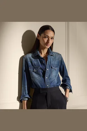 Ralph Lauren Camicia western Payson in denim