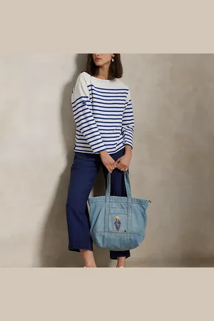 Ralph Lauren Tote Polo Bear media in denim