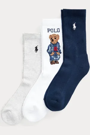 Ralph Lauren Tre paia di calze Polo Bear