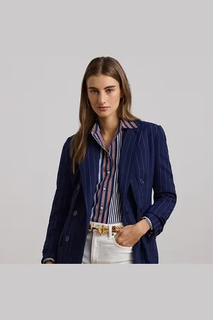 Ralph Lauren Blazer a doppio petto in twill gessato