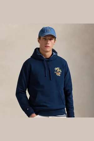Ralph Lauren Felpa con cappuccio in loopback ricamata