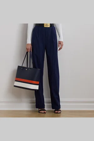 Ralph Lauren Pantaloni in twill di misto lana gessato
