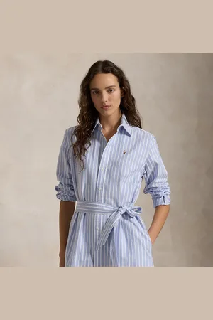 Ralph Lauren Chemisier in cotone a righe con cintura