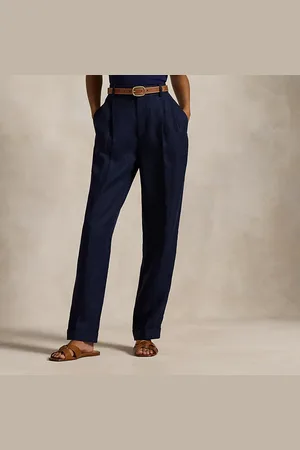 Ralph Lauren Pantaloni in lino a spina di pesce