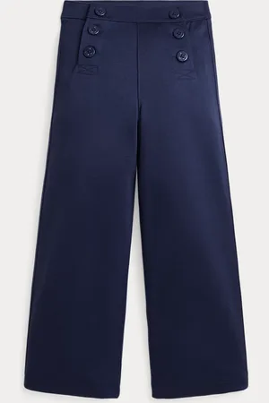 Ralph Lauren Pantaloni in tessuto ponte con bottoni