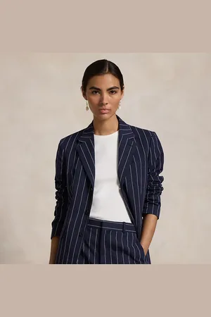 Ralph Lauren Blazer gessato in lino e cotone
