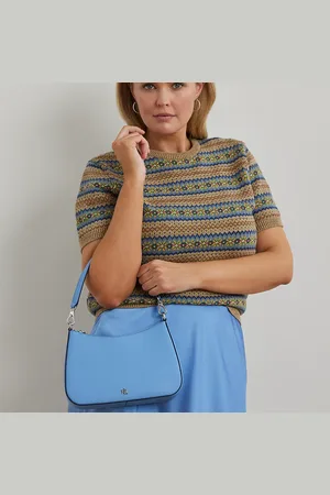 Ralph Lauren Borsa Danni media in pelle tratteggiata