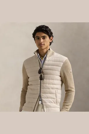 Ralph Lauren Maglia ibrida in lino con cerniera