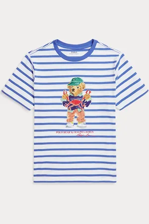 Ralph Lauren Maglietta Polo Bear in jersey a righe