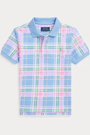 Ralph Lauren Polo in piqué con stampa scozzese