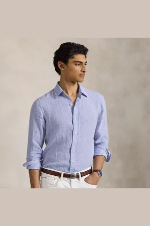 Ralph Lauren Camicia in lino a quadri Classic-Fit