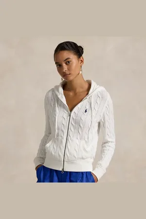 Ralph Lauren Felpa a trecce con cappuccio e cerniera