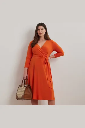 Ralph Lauren Taglie Plus - Abito in jersey scollo a V incrociato