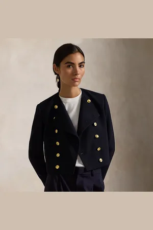 Ralph Lauren Giacca in crêpe di lana taglio corto