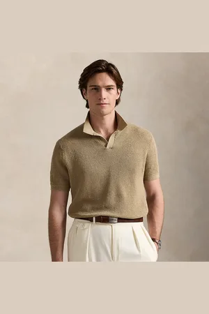 Ralph Lauren Maglia con colletto Johnny lino e piqué