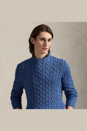 Ralph Lauren Maglia in cotone a trecce tinta in capo