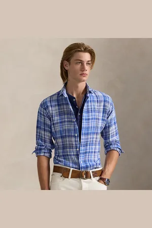 Ralph Lauren Camicia in lino scozzese Classic-Fit