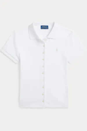 Ralph Lauren Polo in piqué stretch con bottoni