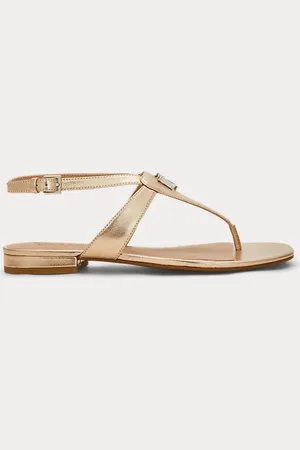 Ralph Lauren Sandali Everley in nappa metallizzata