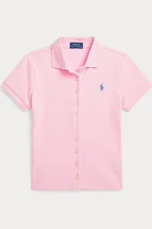 Ralph Lauren Polo in piqué stretch con bottoni