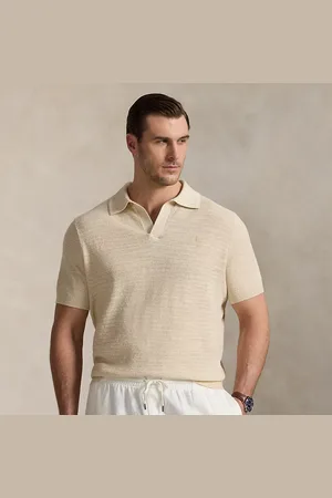 Ralph Lauren Taglie Plus - Maglia in cotone e lino effetto texture