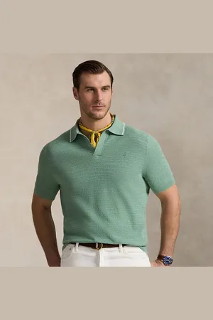Ralph Lauren Taglie Plus - Maglia in cotone e lino effetto texture