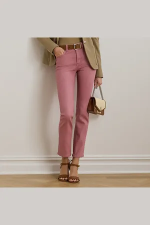 Ralph Lauren Jeans dritti a vita alta cerati
