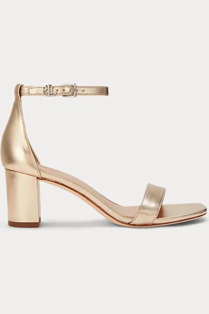 Ralph Lauren Sandali Logan in nappa metallizzata