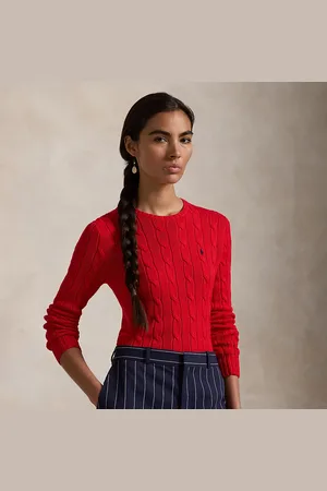 Ralph Lauren Maglia a girocollo in cotone a trecce
