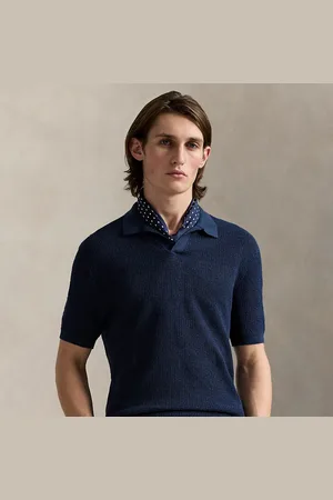 Ralph Lauren Maglia con colletto Johnny lino e piqué