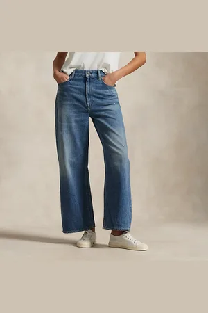 Ralph Lauren Jeans corti a vita alta e gamba larga