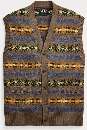 Ralph Lauren Gilet in maglia in misto lana Fair Isle
