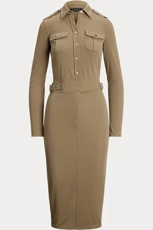Ralph Lauren Chemisier in jersey stretch con cintura